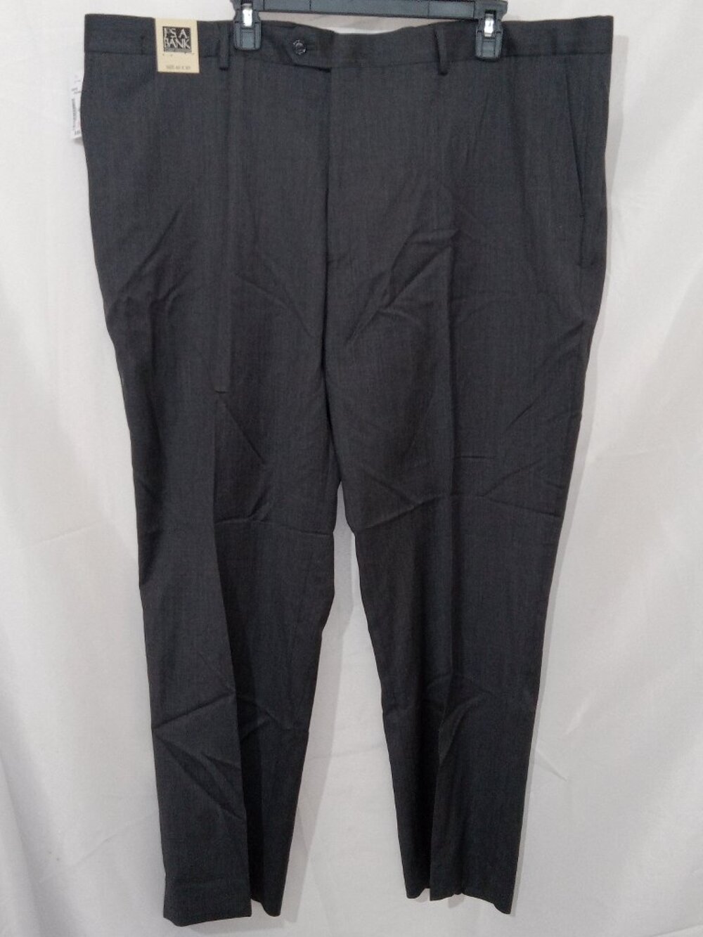 Jos A. Bank 46x30 Tailored Fit 100% Worsted Wool Dress Pants Gray NEW - Picture 1 of 11